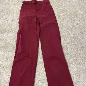 Madewell Burgundy Trousers
